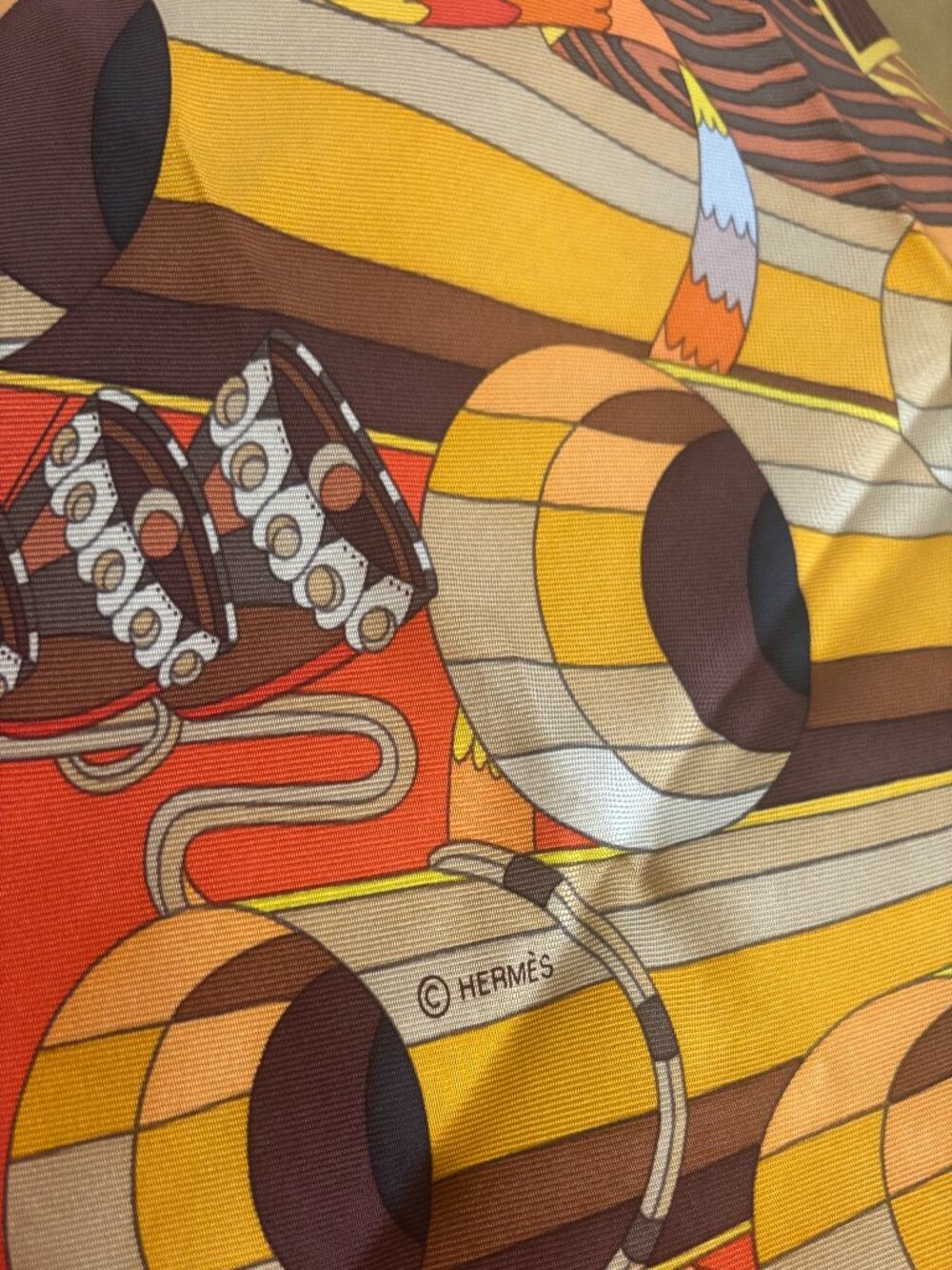 Hermès scarf "Point d'Orgue" Hermès Paris Silk Carré 90 - Picture 3 of 7